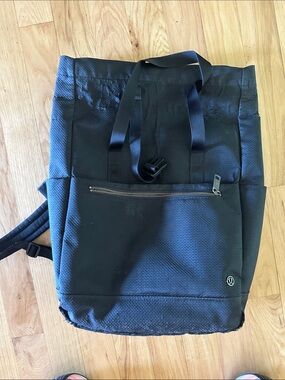lululemon athletica Black Quilted Everyday Backpack Tote